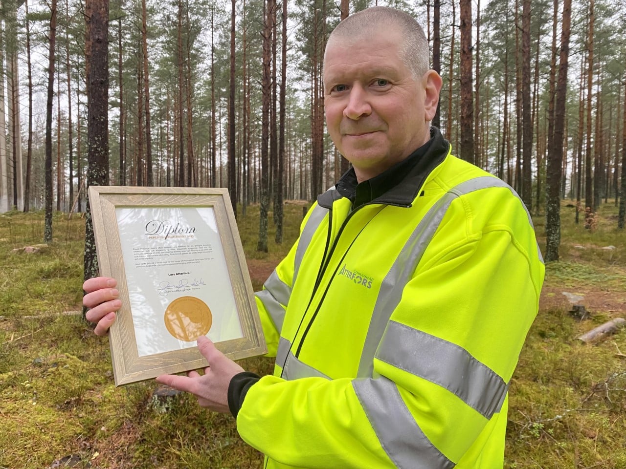 Lars Atterfors fick ta emot Paper Province Award 2021.